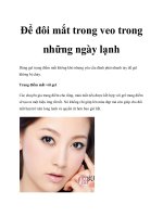 Để đôi mắt trong veo trong những ngày lạnh doc