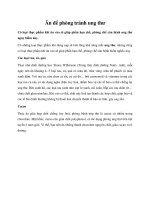 Ăn để phòng tránh ung thư doc