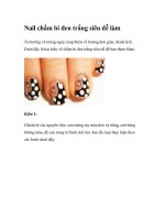 Nail chấm bi đen trắng siêu dễ làm pot