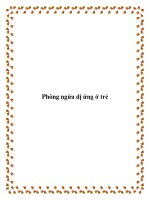 Phòng ngừa dị ứng ở trẻ pot