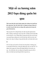 Một số xu hương năm 2013 bạn đừng quên bỏ qua docx