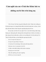 Cảm nghĩ của em về bài thơ Khúc hát ru những em bé lớn trên lưng mẹ doc