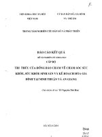 Tri thức của đồng bào Chăm về việc chăm sóc sức khỏe, sinh sản và kế hoạc hóa gia đình tại Ninh Thuận và An Giang docx