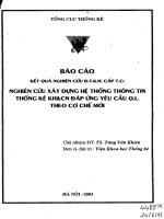 Nghiên cứu xây dựng hệ thống thông tin thống kê KH& CN đáp ứng yêu cầu quản lý theo cơ chế mới docx
