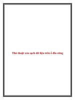 Thủ thuật xóa sạch dữ liệu trên ổ đĩa cứng. potx