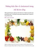 Những hiểu lầm về cholesterol trong chế độ ăn uống potx