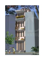 Nhà 4 tầng, mặt tiền hẹp 3 m doc