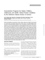 Immunization Programs for Infants, Children, Adolescents, and Adults: Clinical Practice Guidelines by the Infectious Diseases Society of America pot