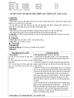 Luyện tập vận dụng kết hợp các phương pháp, thao tác kết hợp trong văn nghị luận