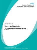 Rheumatoid arthritis - The management of rheumatoid arthritis in adults doc