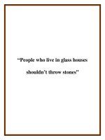 “People who live in glass houses shouldn’t throw stones” doc