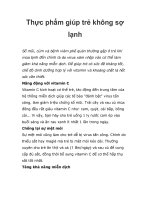 Thực phẩm giúp trẻ không sợ lạnh pptx