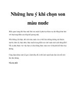 Những lưu ý khi chọn son màu nude pot