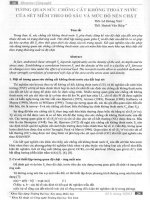 Tương quan sức chống căt không thoát nước của sét mềm theo độ sâu và mức độ nén chặt doc