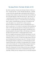 Xây dựng Website: Thủ thuật viết lệnh với CSS pdf