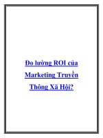 Đo lường ROI của Marketing Truyền Thông Xã Hội? pot
