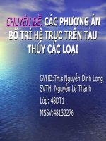 Chuyên đề: Các phương án bố trí hệ trục trên tàu thủy các loại pptx