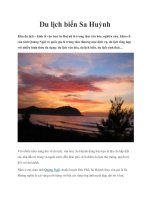 Du lịch biển Sa Huỳnh potx