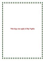 Nhà đẹp của nghệ sĩ Đại Nghĩa ppt