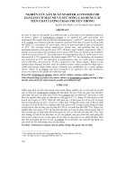 NGHIÊN CỨU SẢN XUẤT STARTER ACTINOMUCOR ELEGANS CÓ MẬT SỐ VÀ SỨC SỐNG CAO DÙNG CẢI TIẾN CHẤT LƯỢNG CHAO TRUYỀN THỐNG ppt