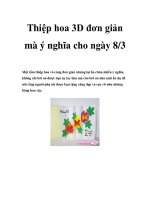 Thiệp hoa 3D đơn giản mà ý nghĩa cho ngày 8/3 ppt