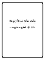 Bí quyết tạo điểm nhấn trong trang trí nội thất pot