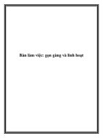 Bàn làm việc: gọn gàng và linh hoạt potx
