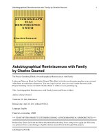 Autobiographical Reminiscences with Family Letters and Notes on Music pdf
