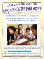 Làm sao để có thể chọn khối thi phù hợp?