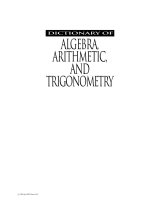 dictionary of algebra, arithmetic and trigonometry - s. krantz