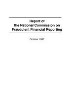 Report of the National Commission on Fraudulent Financial Reporting doc