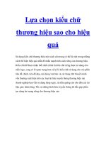 Lựa chọn kiểu chữ thương hiệu sao cho hiệu quả potx
