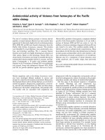 Báo cáo khoa học: Antimicrobial activity of histones from hemocytes of the Paciﬁc white shrimp ppt