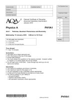 Vật lý A level:AQA PHYA1 w QP JAN10
