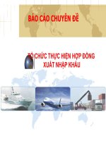 TỔ CHỨC THỰC HIỆN HỢP ĐỒNG XUẤT NHẬP KHẨU pdf