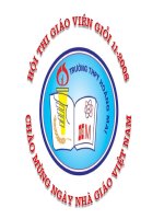 Giáo án thi giáo viên dạy giỏi: Hàm số logarit