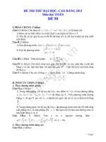 Đề thi thử đại học 2013 Môn Toán khối B Đề 50 ppt