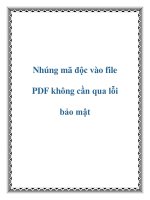 Nhúng mã độc vào file PDF không cần qua lỗi bảo mật docx