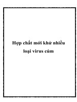 Hợp chất mới khử nhiều loại virus cúm doc