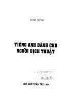 tiếng anh dành cho người dịch thuật