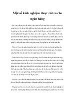 Một số kinh nghiệm được rút ra cho ngân hàng doc