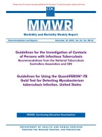 Guidelines for the Investigation of Contacts of Persons with Infectious Tuberculosis Recommendations from the National Tuberculosis Controllers Association and CDC pptx
