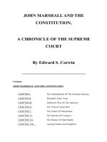 JOHN MARSHALL AND THE CONSTITUTION, A CHRONICLE OF THE SUPREME COURT doc
