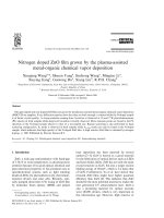 Nitrogen doped ZnOﬁlm grown by the plasma-assisted metal-organic chemical vapor deposition pot