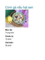 Cơm gà nấu hạt sen pot