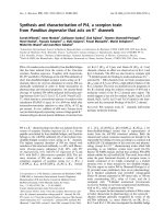 Báo cáo khoa học: Synthesis and characterization of Pi4, a scorpion toxin from Pandinus imperator that acts on K+ channels doc