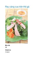 Rau càng cua trộn thịt gà pot