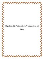 Mẹo tìm diệt “siêu mã độc” Gauss trên hệ thống potx