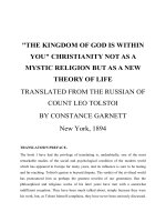 TRANSLATED FROM THE RUSSIAN OF COUNT LEO TOLSTOI ppt