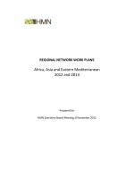 REGIONAL NETWORK WORK PLANS Africa, Asia and Eastern Mediterranean 2012 and 2013 pdf